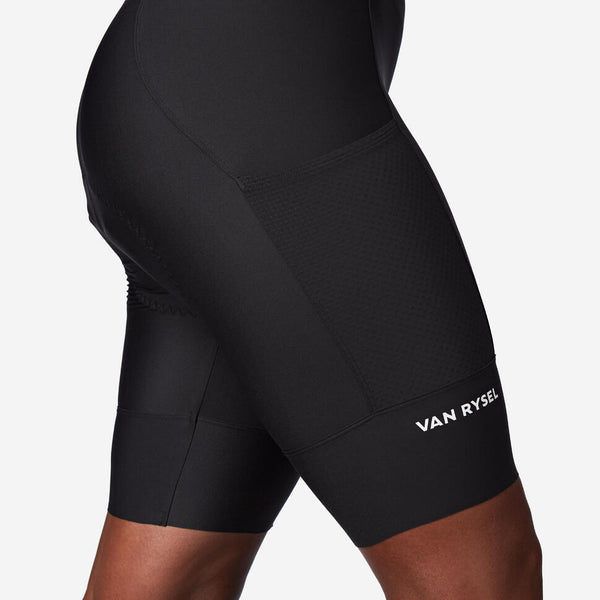 Women's endurance road cycling shorts, EDR - Black