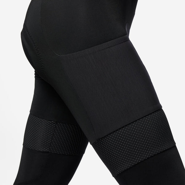 RCR Men's long-sleeved winter cycling shorts for road bikes - black