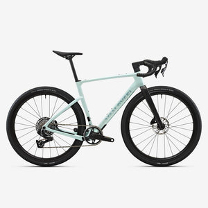 SRAM Force AXS E1 1x13-speed VR35 C carbon gravel bike, RCR-G delicate green