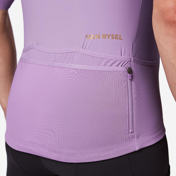 Unisex short-sleeved road cycling jersey for long distance, EDR ULTRA - Purple
