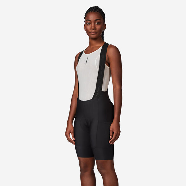 Women's endurance road cycling shorts, EDR  - Black