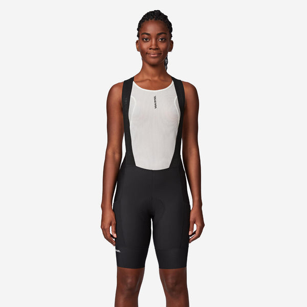 Women's endurance road cycling shorts, EDR  - Black