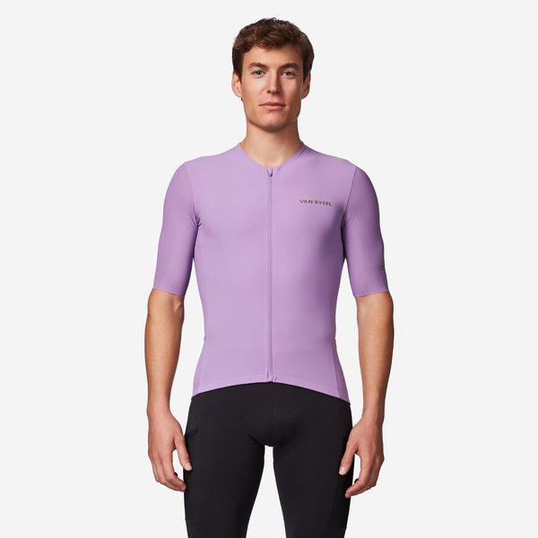 Unisex short-sleeved road cycling jersey for long distance, EDR ULTRA - Purple