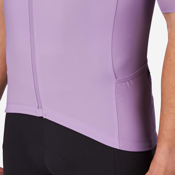 Unisex short-sleeved road cycling jersey for long distance, EDR ULTRA - Purple