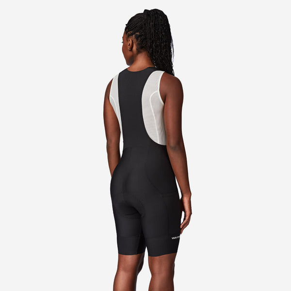 Women's endurance road cycling shorts, EDR  - Black